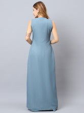 Exude Luxe Linen Set Cyan